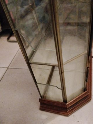 Vitrina expositora Vintage madera y cristal