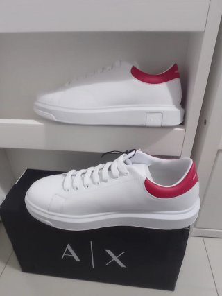 Zapatillas Armani Exchange Blancas y Rojas