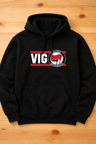 Sudadera Vigo Antifa Negra