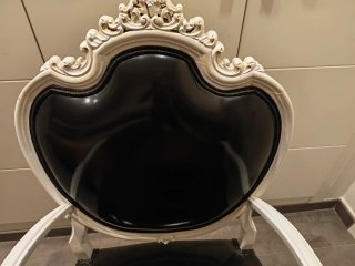 Sillón Estilo Barroco Luis XV Madera Negra