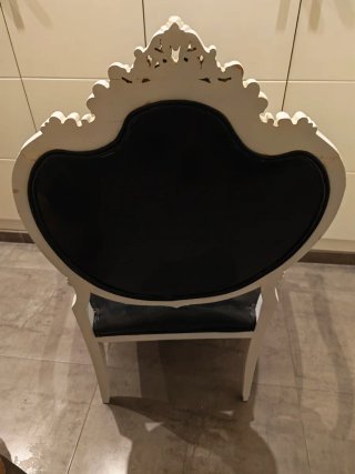 Sillón Estilo Barroco Luis XV Madera Negra