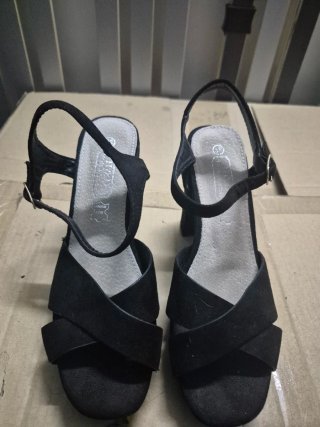 Zapatos tacón alto plataforma negros n.38