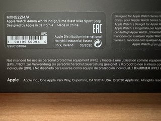 Apple Watch X Nike 44mm. World Indigo/Lime Loop