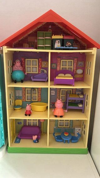 Casa Peppa Pig, camión basura y figuras
