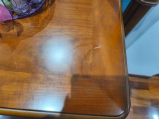 Mueble recibidor madera y cristal