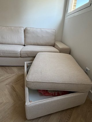 Sofá KIVIK 3 plazas + reposapiés con almacenaje