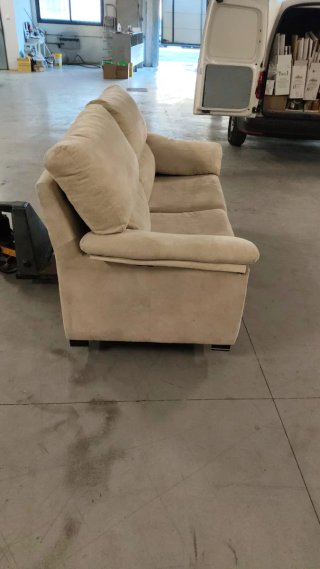 Sofá 2 plazas beige tela