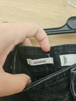 Pantalones vaqueros anchos negros Mango