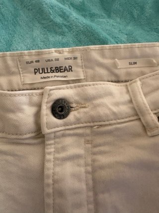 Pantalón vaquero verano blanco Pull&Bear