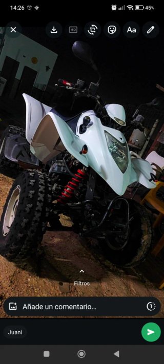 Quad Kymco 250cc Blanco.