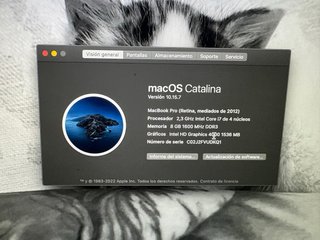 MacBook Pro Retina 2012 15.4 i7 8GB RAM