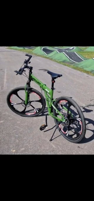 Bicicleta plegable Helliot verde