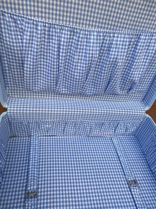 Maleta vintage azul claro
