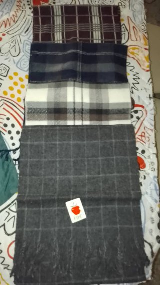 4 bufandas unisex a cuadros