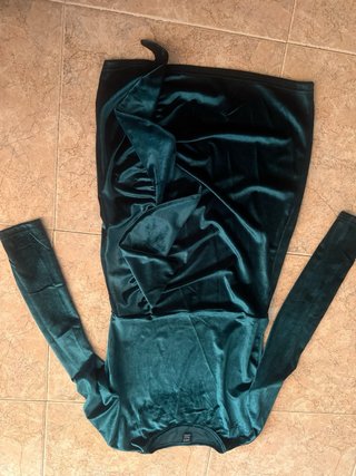Vestido verde de terciopelo