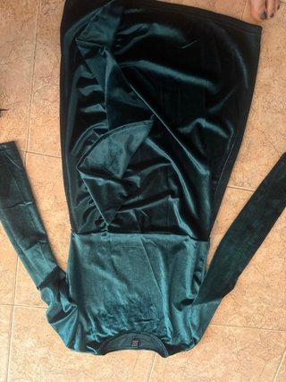 Vestido verde de terciopelo