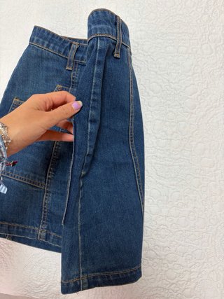 Falda vaquera, denim. Azul. Stradivarius talla S