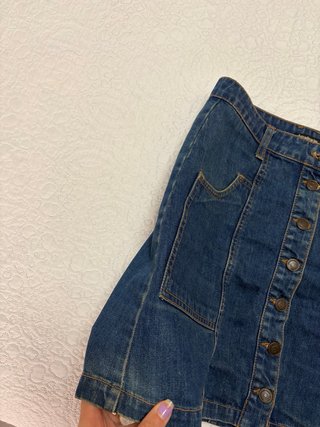 Falda vaquera, denim. Azul. Stradivarius talla S