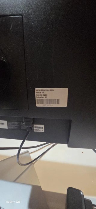 Monitor HP Plata y Negro