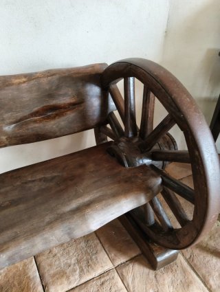 Banco rústico madera maciza Gran tamaño( 1,65m)