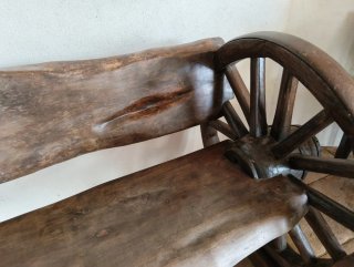 Banco rústico madera maciza Gran tamaño( 1,65m)