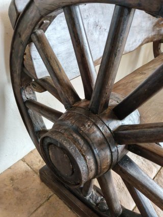 Banco rústico madera maciza Gran tamaño( 1,65m)