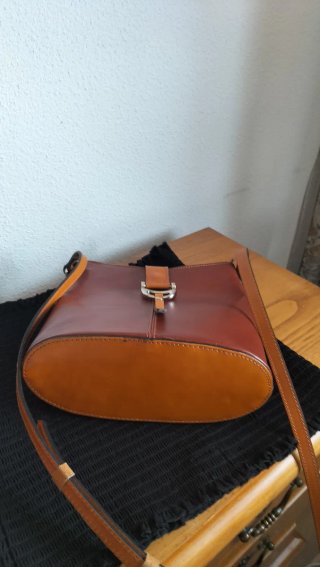 Bolso piel bovina marrón
