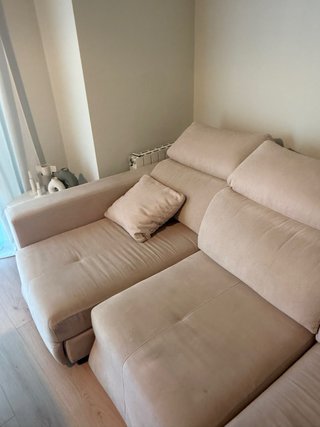 Sofá chaise longue beige 2,80m