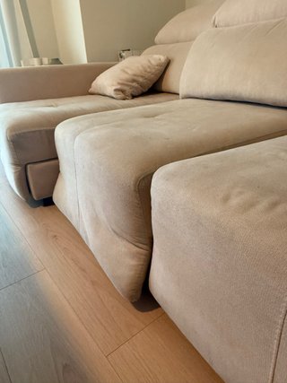 Sofá chaise longue beige 2,80m