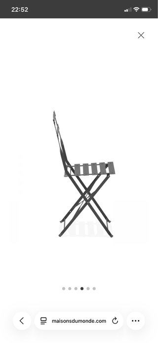 4 Sillas Plegables Metal Gris