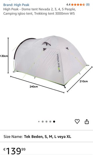 Tienda campaña High Peak Nevada 5.0