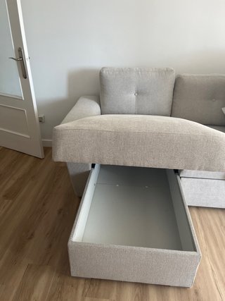 Sofá Chaiselongue Gris Claro Nuevo