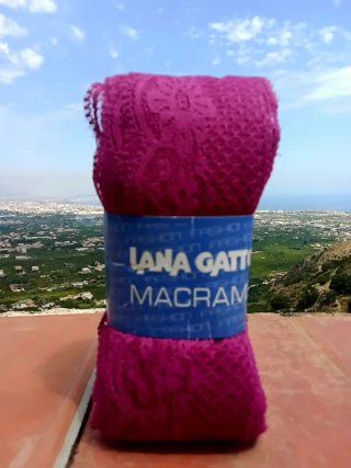 1 Gomitolo Lana Gatto Macrame Fucsia