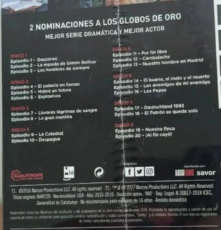 Serie Narcos Temporadas 1 y 2 DVD Nueva
