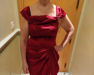Vestido de fiesta burdeos talla 38