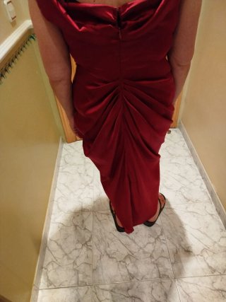 Vestido de fiesta burdeos talla 38