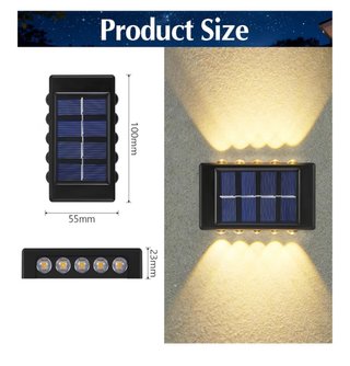 Aplique Solar Exterior 10 LED impermeable.