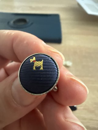Gemelos Camisa Azul y Dorado