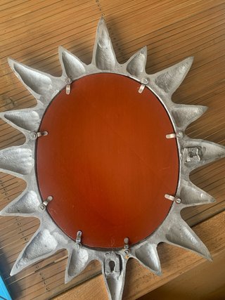 Espejo Sol Acero Plateado