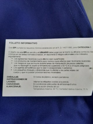 Pantalones de trabajo hombre (EPI)