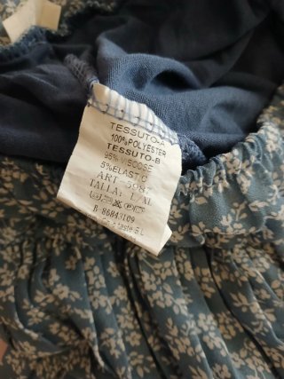 Falda pantalón Hug&Clau floral azul