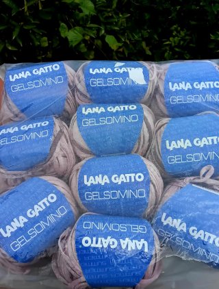 10 gomitoli Cotone Mako rosa melange