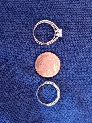 2 Anillos Swarovski Plata