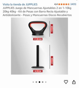 Juego de pesas para entrenar sin estrenar. NUEVO