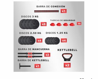 Juego de pesas para entrenar sin estrenar. NUEVO
