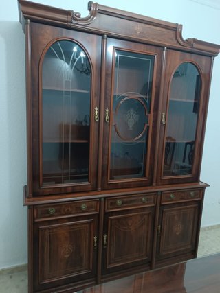 Mueble bar vitrina salón madera