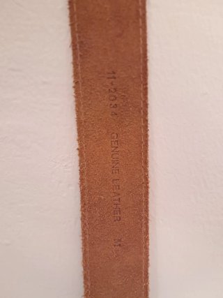 Cinturón de piel trenzado marrón