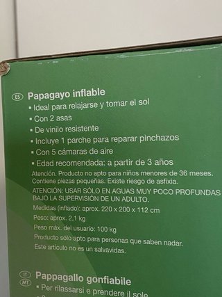 Flotador Crivit Papagayo Inflable