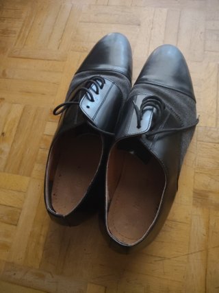 Zapatos de vestir piel negro y gris