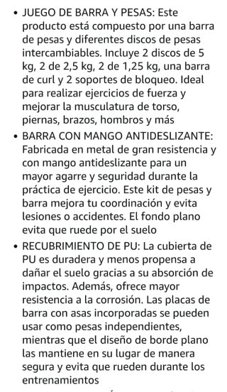PESAS CON BARRA